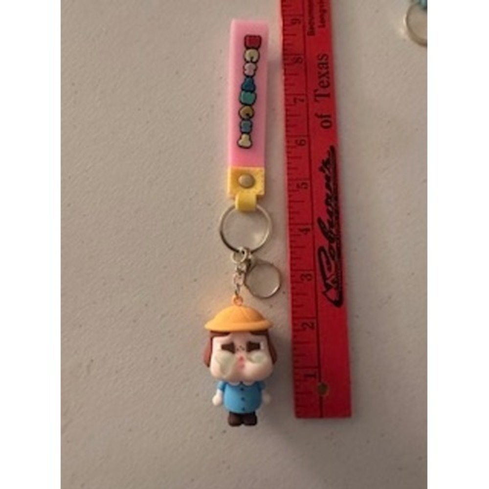 Unbranded Crybaby Figure Keychain Pink Wristlet Strap Blue Dress Yellow Hat